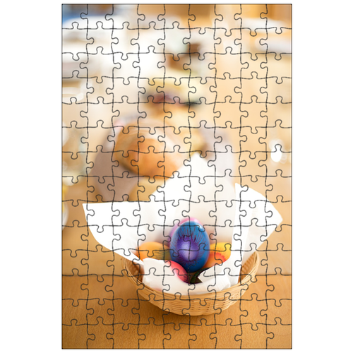 фото Магнитный пазл 27x18см."яйцо, красочный, стол" на холодильник lotsprints