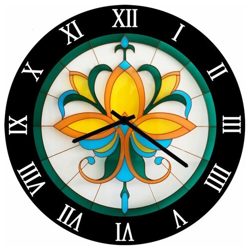 фото Svs настенные часы svs 4002814 цветочный узор