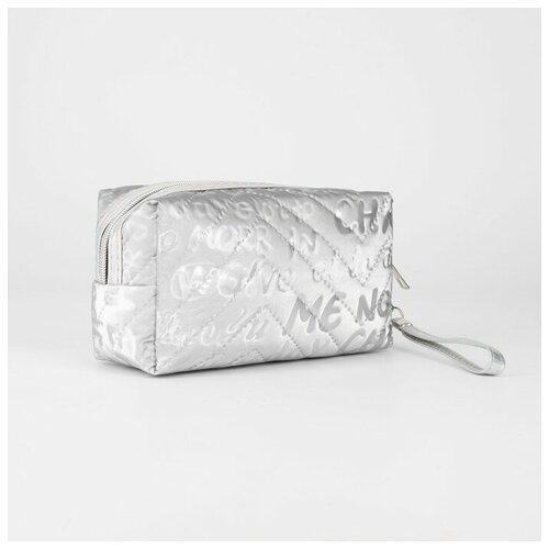фото Косметичка на молнии, цвет серебряный elstore
