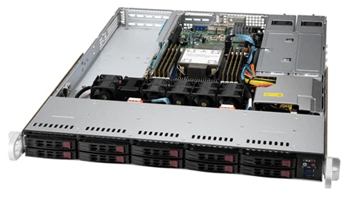 Серверная платформа NEW Supermicro SuperServer 1U 110P-WTR no CPU(1)Scalable/TDP 270W/ no DIMM(8)/SATARAID HDD(10)SFF/2x10GbE/2xFHHL,1xLP, M2/750W (SYS-110P-WTR)