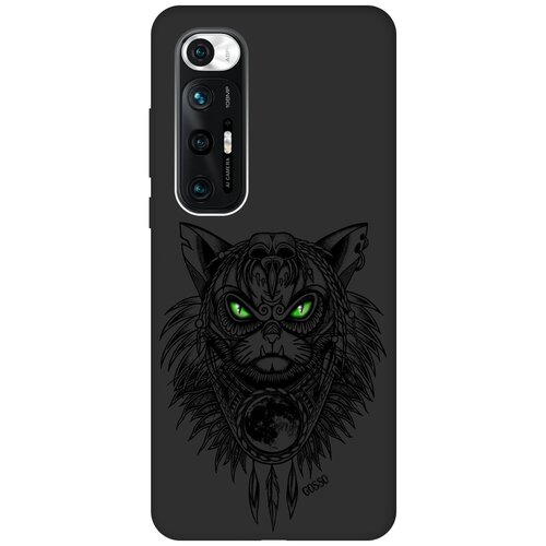 Ультратонкий защитный чехол-накладка Soft Touch для Xiaomi Mi 10S с 3D принтом Shaman Cat черный ультратонкий защитный чехол накладка soft touch для xiaomi poco f3 с 3d принтом grand cat черный