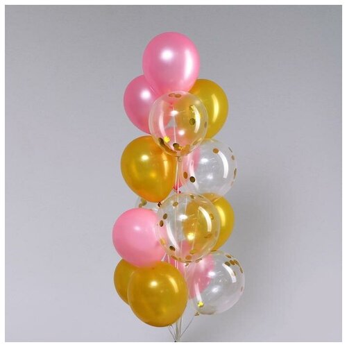 фото Букет из шаров «летняя фантазия», латекс, набор 15 шт. страна карнавалия