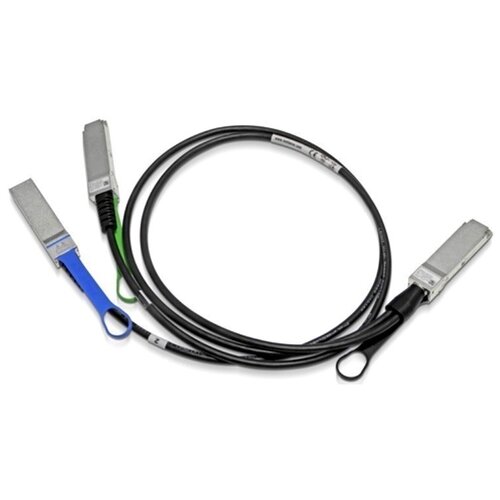 кабель mellanox passive copper cable eth up to 25gb s sfp28 3m 28awg mcp2m00 a003e30l Кабель Mellanox QSFP - 2хQSFP (MCP7H50-V002R26), 2 м, черный