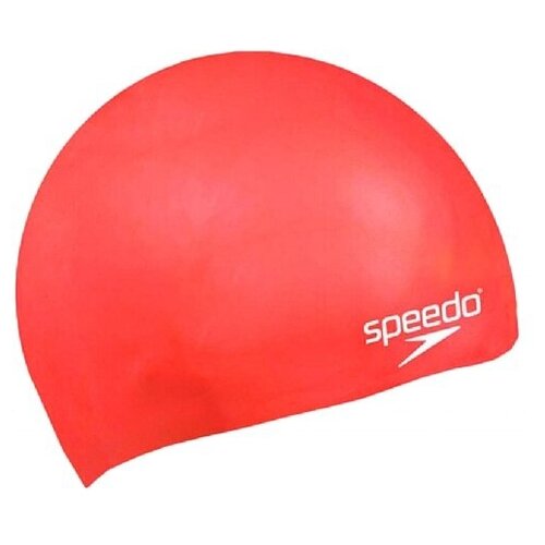 шапочка для плав speedo plain molded silicone cap арт 8 709842610 синий Шапочка для плавания SPEEDO Molded Silicone Cap Junior Red 8-709900004