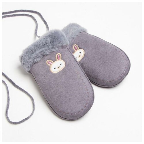 Варежки детские MINAKU с вышивкой 18 см цв серый 511₽