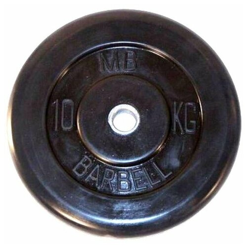фото Диск обрезиненный черный mb barbell d-51 10 кг (1111224)