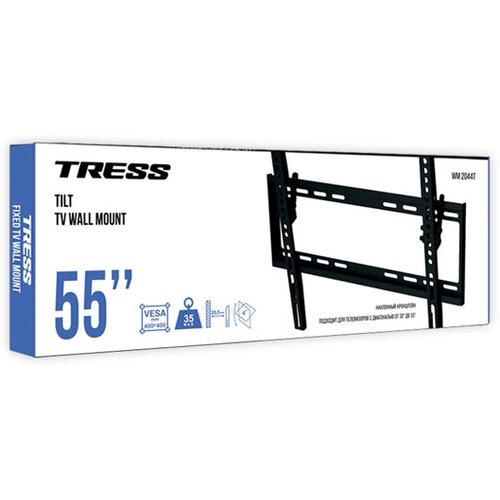 Кронштейн TRESS WM 2044T VESA 75-400 до 35кг накл/черн. для телевизора