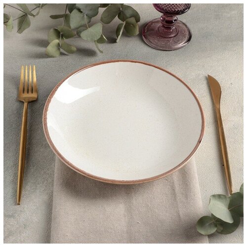 фото Тарелка глубокая 21 см. цвет бежевый 4694071 porland