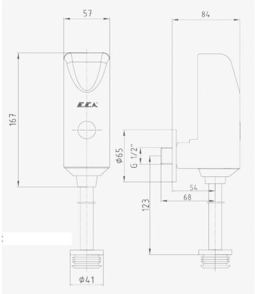 Смывное устройство для уринала E.C.A E.С.A. 108111001EX, 6V - фотография № 4