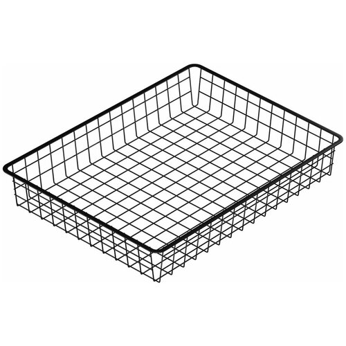 Корзина проволочная Larvij 555x410x85 мм 15 кг черная 999₽