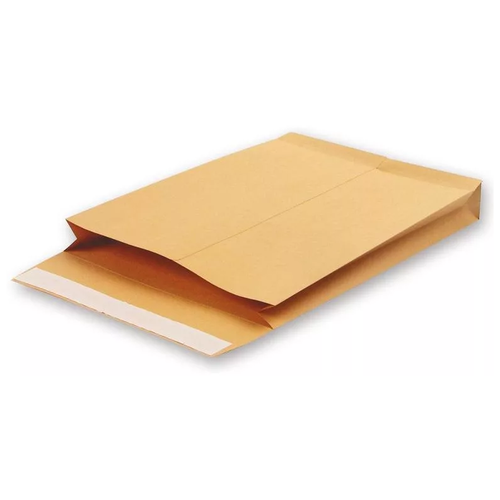 Крафт конверт С4 (229*324*40 мм), боковое и донное расширение (ExtraPack) - 250 шт. конверт пакет extrapack крафт с4 стрип 229х324 мм 100 г 25 штук в упаковке
