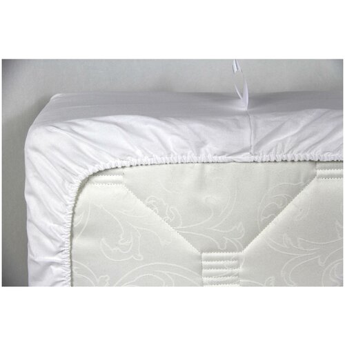 Наматрасник стеганый Синтепон однотонный с боковинами 90х200