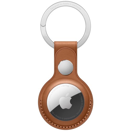 Брелок Apple, коричневый hdd airtag case key ring