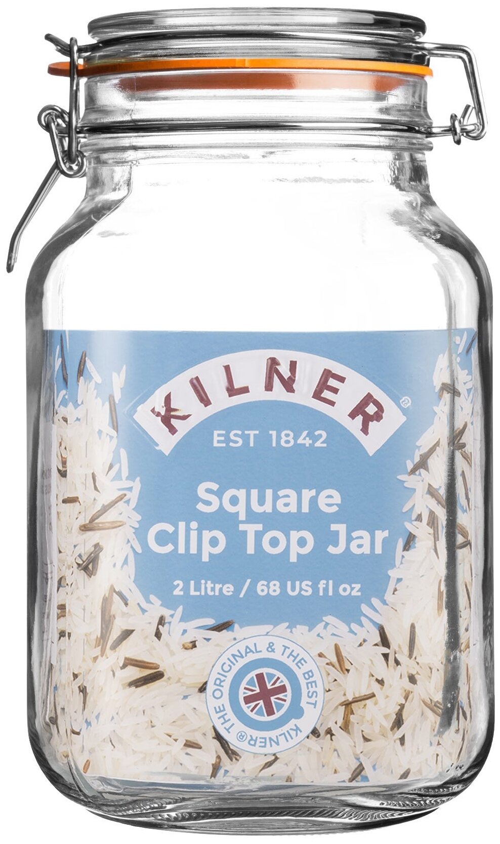 Банка Kilner Clip Top квадратная, 2 л