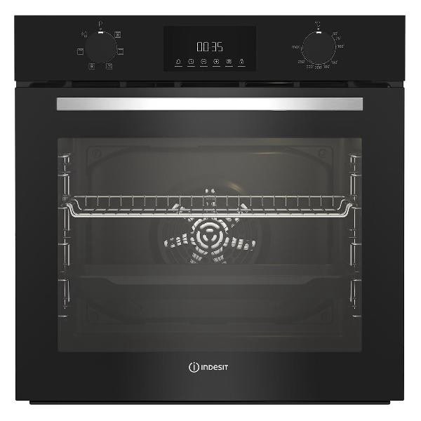 Встраиваемый духовой шкаф электрический Indesit IFE 3644 BL, 2400 Вт, объем 72 л