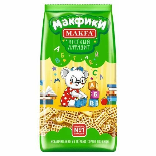 Макаронные изделия Makfa Макфики Веселый алфавит, 300 г, 6 уп