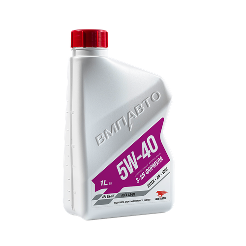 Моторное масло ВМПАВТО 5W-40 API SN/CF A3/B4 1 л Синтетическое