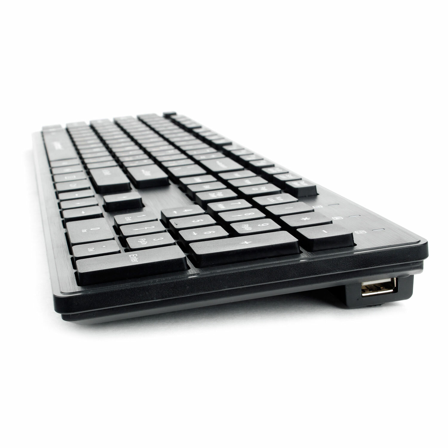 Клавиатура Gembird 2 встр. USB-хаба, шоколадный, 104 кл., USB - фото №7