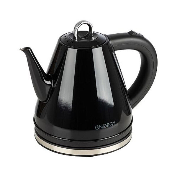 фото Чайник ENERGY E-263 (1,2 л, диск) стальной, черный (164133)