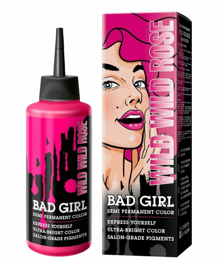 BAD GIRL, Оттеночное средство, розовый, Wild Wild Rose, 150 мл