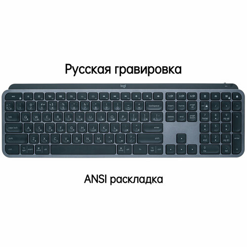 Клавиатура Logitech MX Keys русская гравировка мелкая ANSI winmac 1488800₽