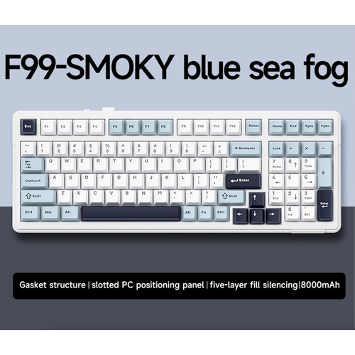 Компьютерная механическая клавиатура LANGZHU 99 клавиш съемнаяsmokyblue 980000₽