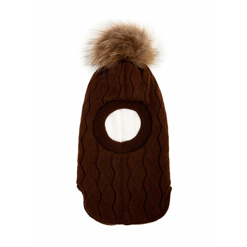 фото Шапка vitacci, размер onesize, коричневый
