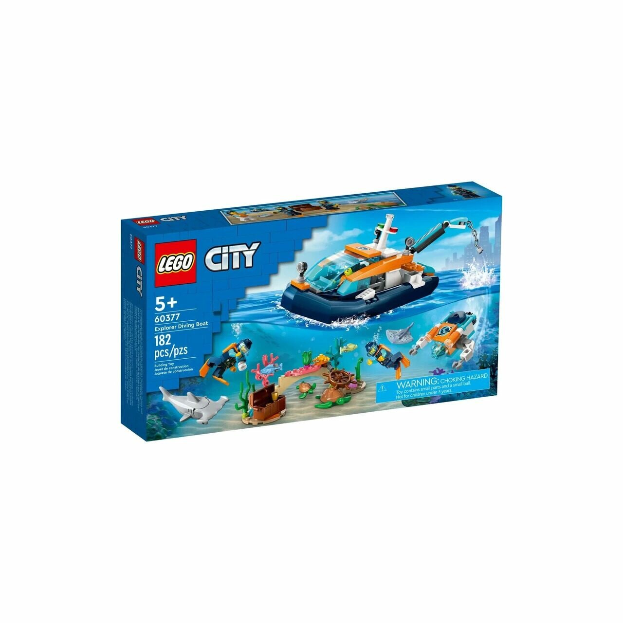 Конструктор LEGO City 60377 Исследовательская водолазная лодка