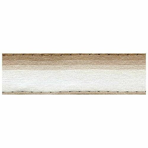 Декоративная лента, органза - SAFISA, 50 мм, 15 м, бежевая с рисунком, 1 упаковка