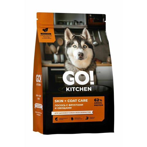 Go! Kitchen Skin + Coat Care - Сухой корм для щенков и собак, лосось с фруктами и овощами (9.98 кг)