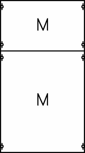 ABB Панель с монтажной платой 1ряд/5рейки h=750мм 2СPX037614R9999