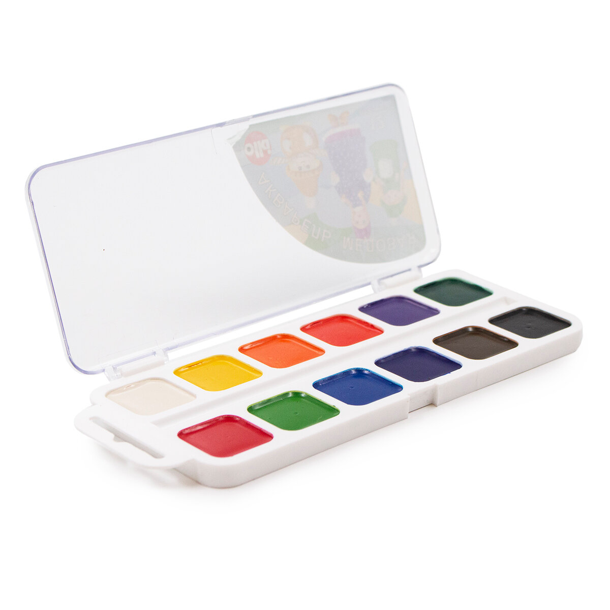 фото 4548 Краски акварельные 'Урок рисования', 12 цветов, Olki