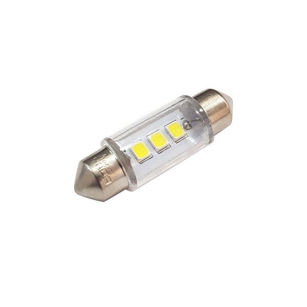 Светодиод 12V T11x36-S8.5(3LED) C5W 0.18W 18lm белый TM NORD YADA (2шт)