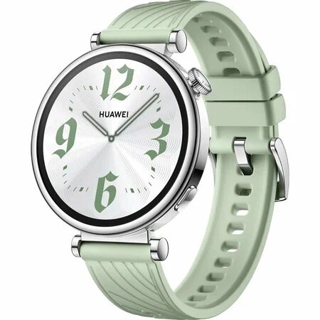 Смарт-часы Huawei Watch GT 4 Aurora-B19FG, 41.3мм, 1.32", RU зеленый/серебристый [55020cer]