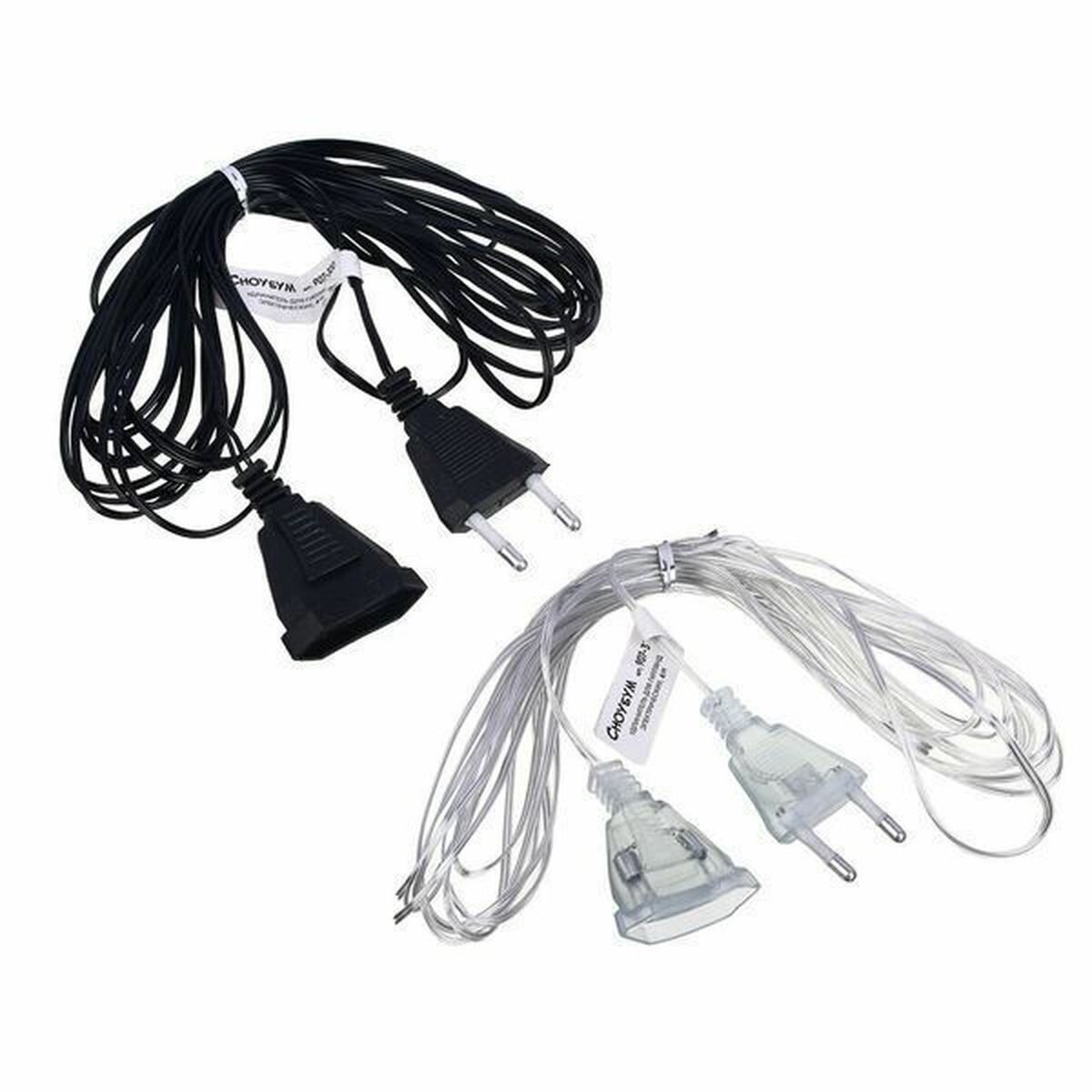 Удлинитель для гирлянд электрических, 6 м, ПВХ, 220В сноу БУМ, цвет в ассортименте, цена за 1 шт.