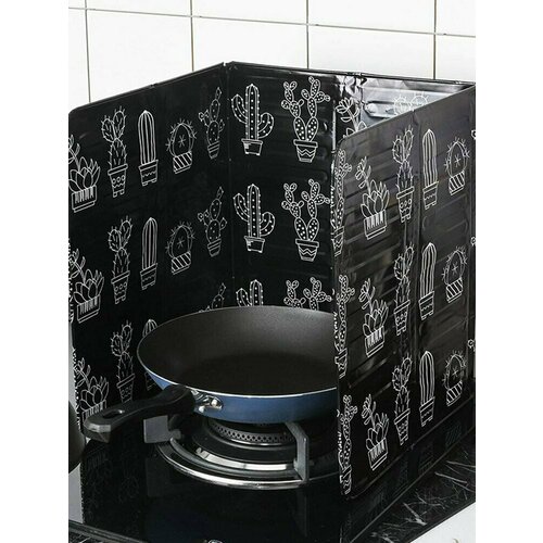 Защитный экран для плиты с рисунком черный 320₽