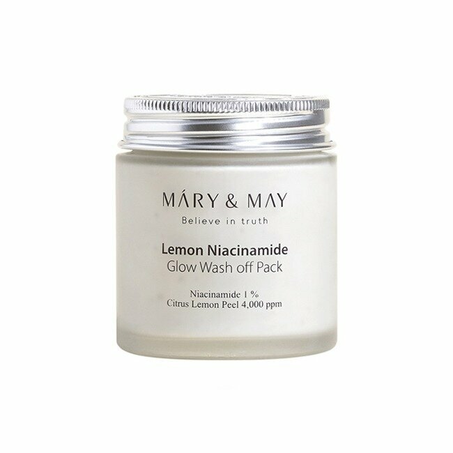 Маска для выравнивания тона с лимоном и ниацинамидом Mary&May Lemon Niacinamide Glow Wash off Pack, 125г