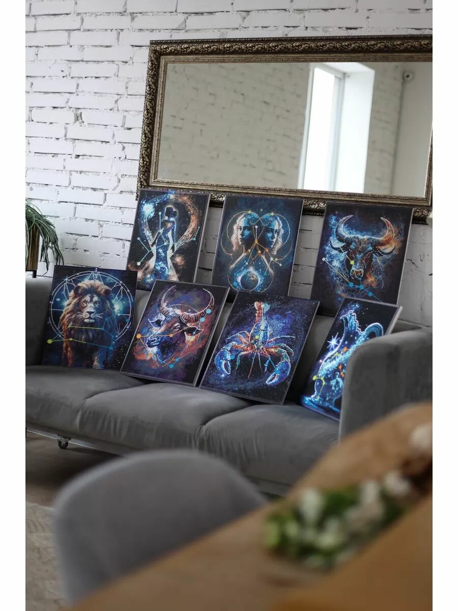 Алмазная мозаика на подрамнике 40х50/Лев — фото 1