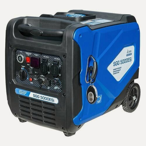 Изображение товара Бензиновый генератор ТСС SGG 5000ESi, 220 В, 5кВт, на колёсах с АКБ [060053]