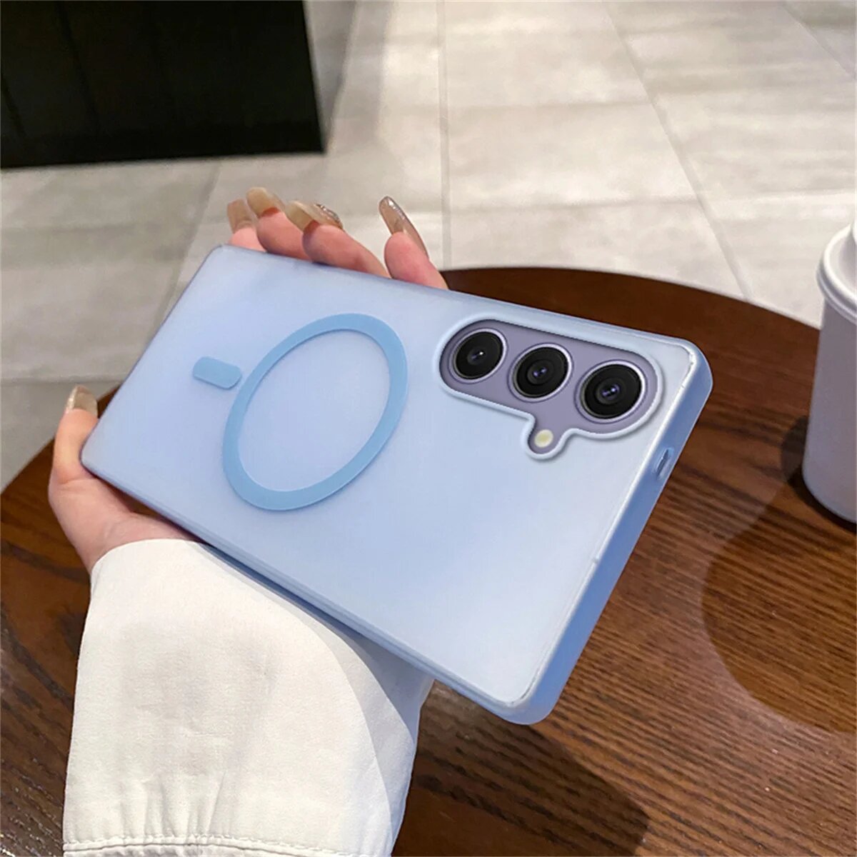 Магнитный чехол для Samsung S25 Plus, Blue