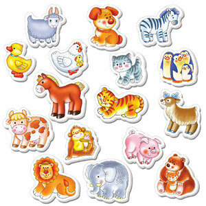 *Игр(ДрофаМедиа) ИгрыНаМагнитах Большой набор животных [16магн. фигурок] (4230) 3+