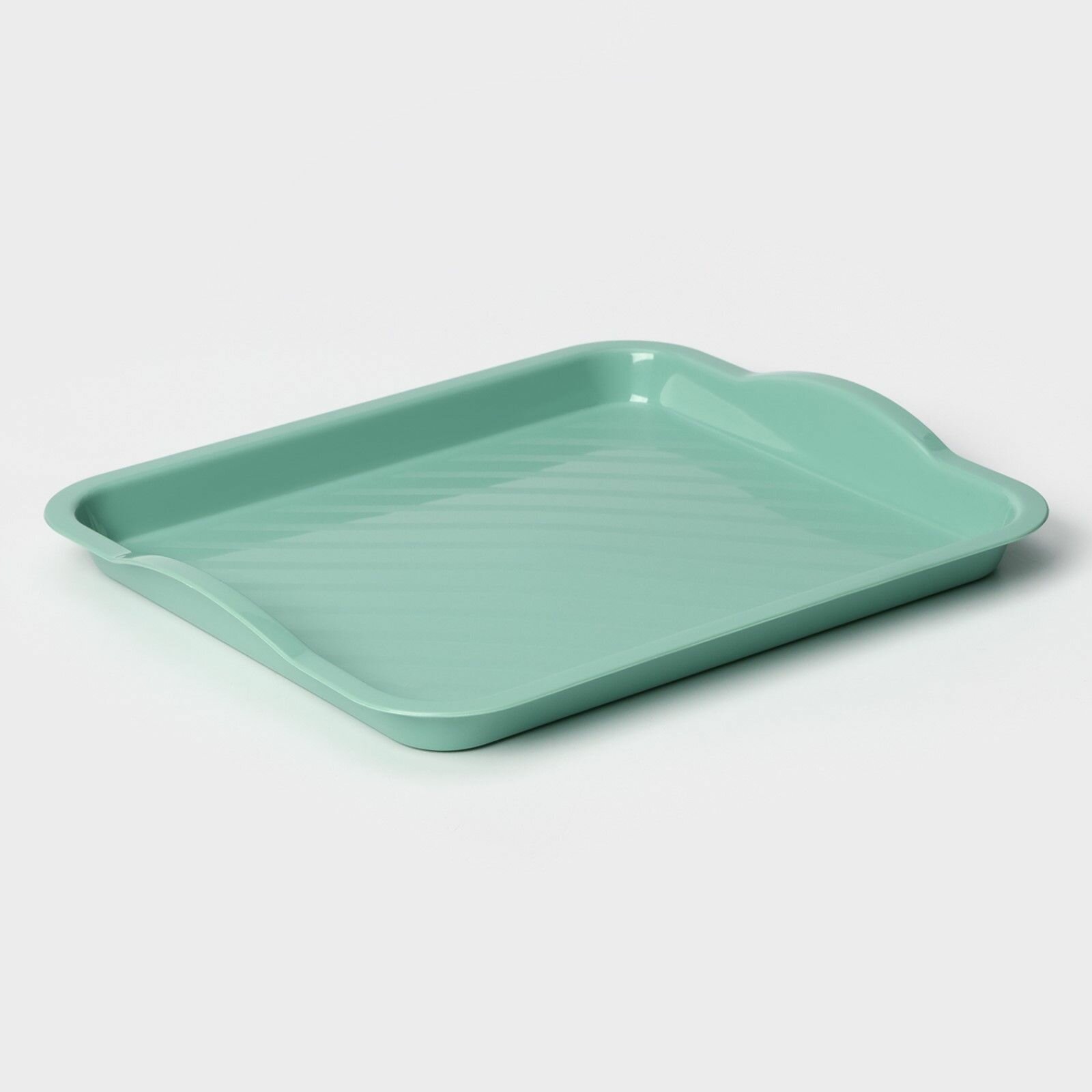 Поднос пластиковый IDEA, 25 29 3.2 см, цвет фисташковый