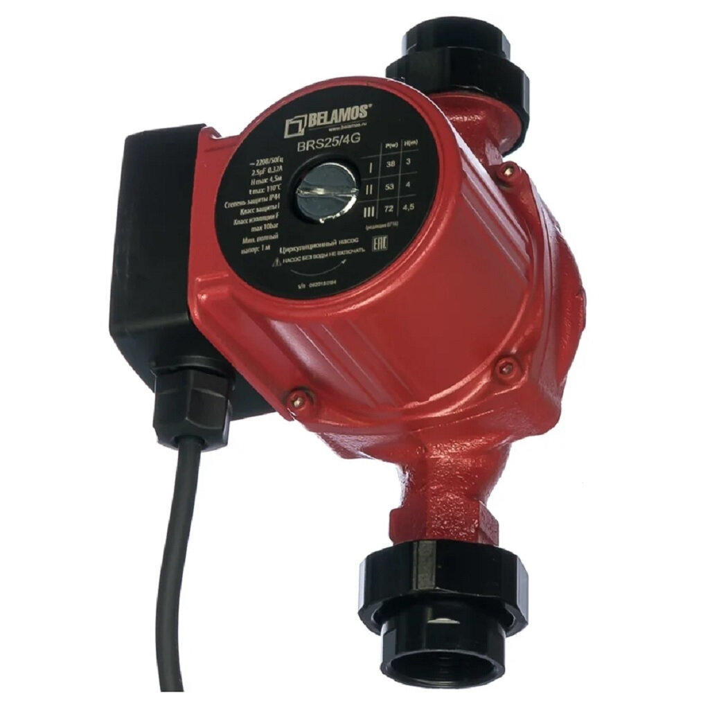 Насос циркуляционный Belamos BRS 25/4G BLMBRS25/4G с гайками 1х230V 50Hz