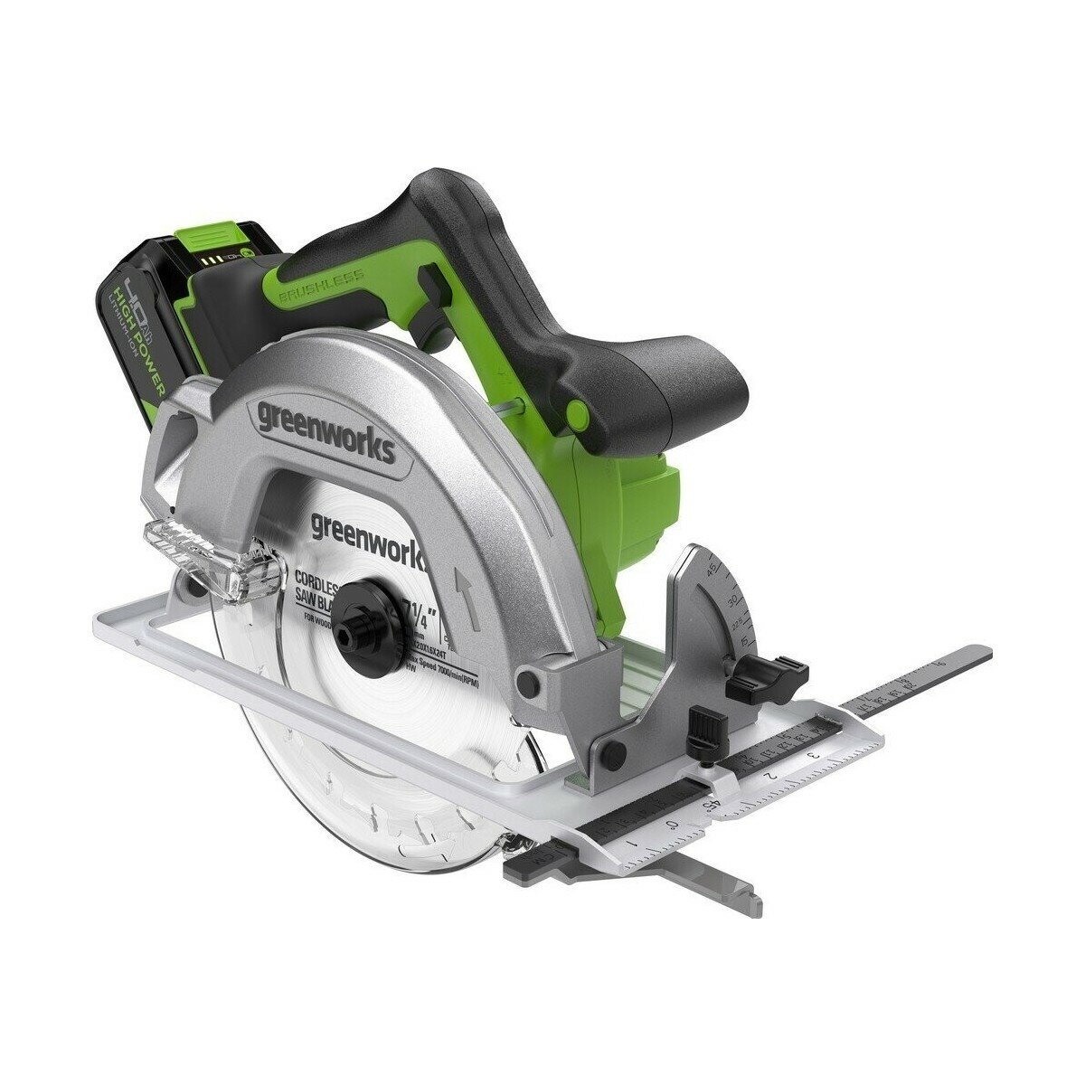 Пила циркулярная аккумуляторная GREENWORKS GD24CS 24V АКБ 4Ач и ЗУ