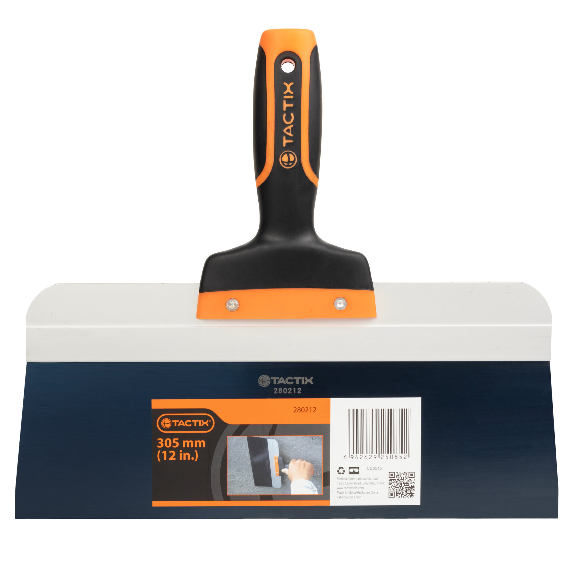 Шпатель малярный TACTIX 305мм воронёная сталь арт. 280212