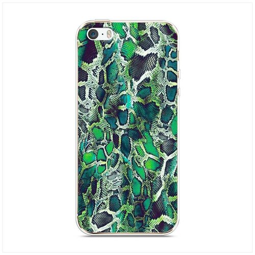 фото Силиконовый чехол "зеленая кожа змеи" на apple iphone 5/5s/se / айфон 5s case place