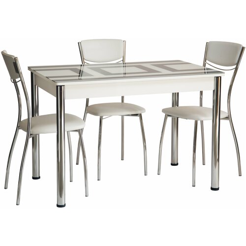 Марселло ЦР белыйбел-черн Опора 6 хром 12136₽