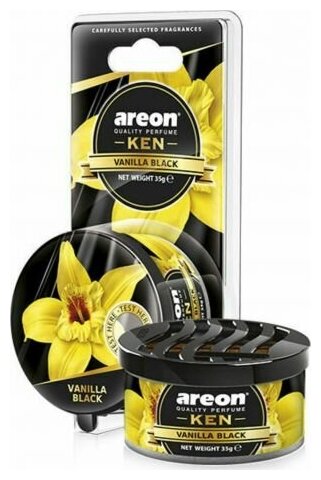 Ароматизатор AREON баночка на панель GEL KEN BLISTER "VANILLA BLACK"