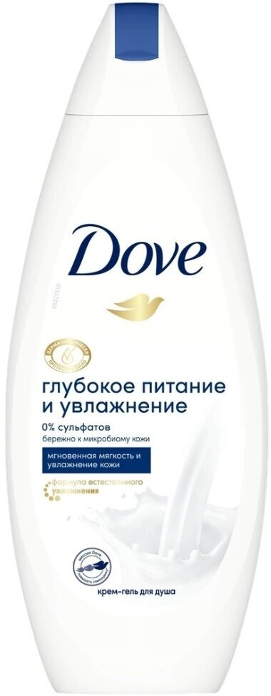 Гель для душа Dove, Глубокое питание и увлажнение, 250 мл