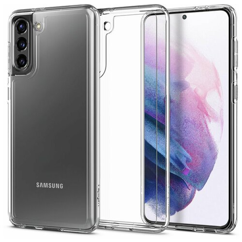 Чехол Spigen Ultra Hybrid (ACS02423) для Samsung Galaxy S21 (Clear) гибридный чехол spigen для galaxy s20 ultra ultra hybrid кристально прозрачный acs00713
